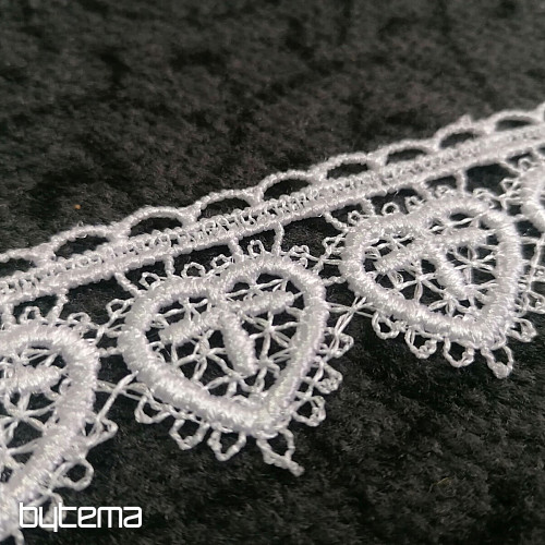 Puntilla 5191/01 - 3 cm corazón blanco