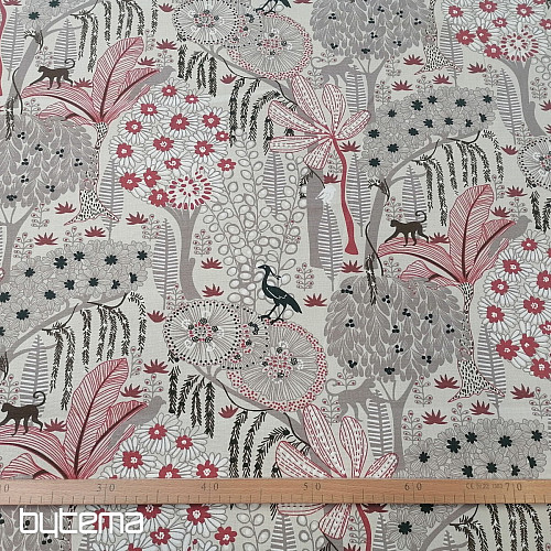 Tela de algodón JUNGLA beige