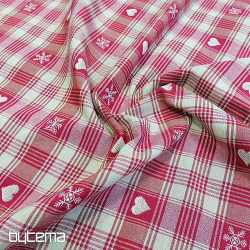 Tela decorativa navideña DUSTIN corazones