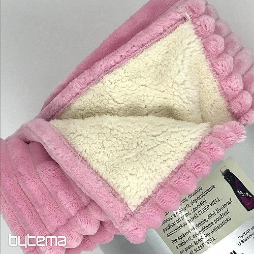 manta de microfibra EXTRA SOFT pana OVEJA - rosa