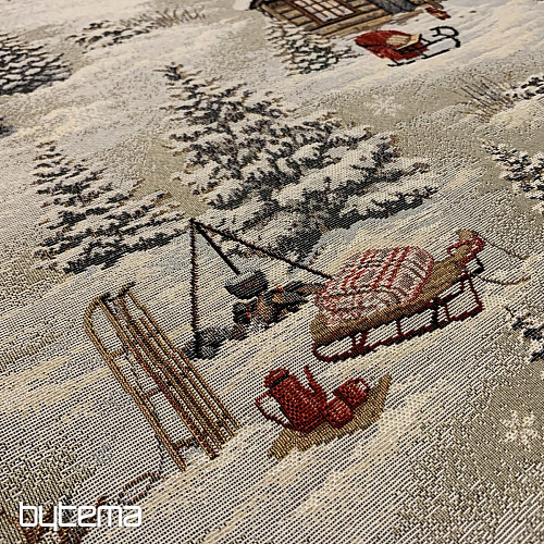 Mantel tapiz, bufanda PAISAJE DE INVIERNO TODOS