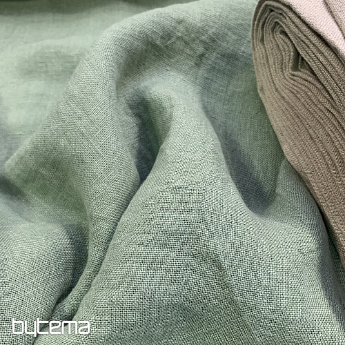 Tela de lino - verde KHAKI
