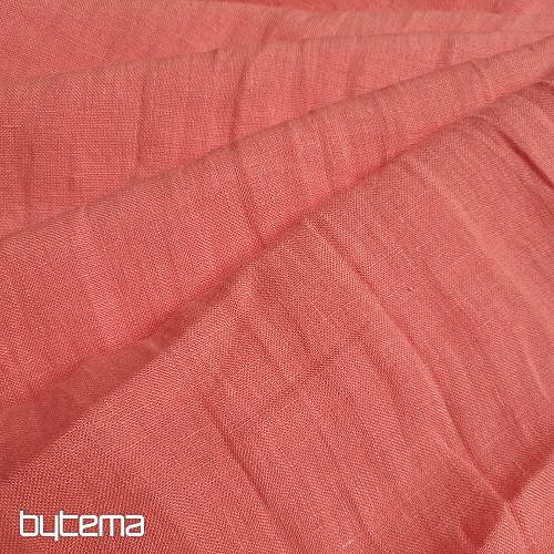 Tela de lino - rosa CORAL