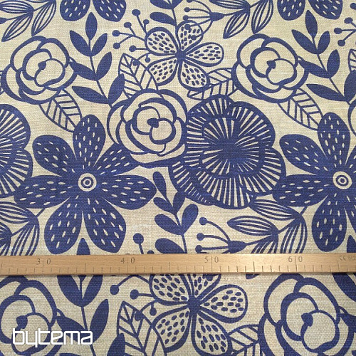 Tela decorativa PIPO FLOR AZUL