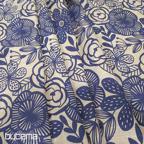 Tela decorativa PIPO FLOR AZUL