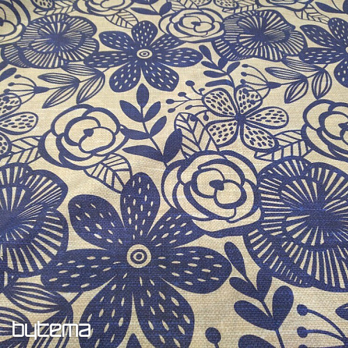 Tela decorativa PIPO FLOR AZUL