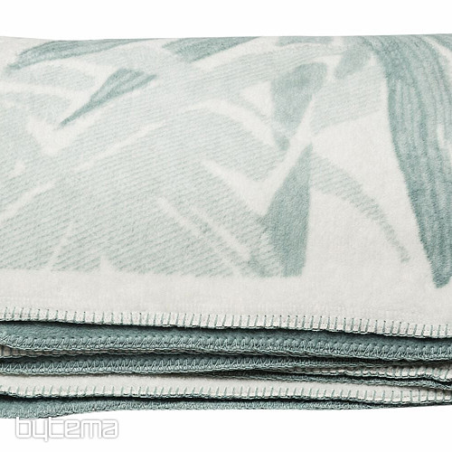 Manta algodon BAMBOO hojas verdes 2218/51