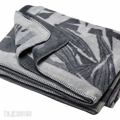 Manta algodon BAMBOO hojas gris 2218/90