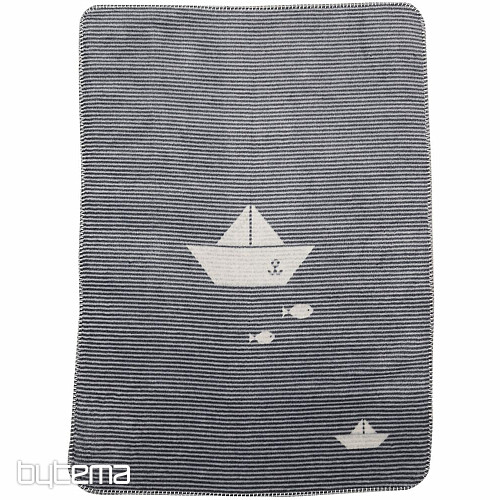 Manta infantil PANDA 2201/97 gris 75x100