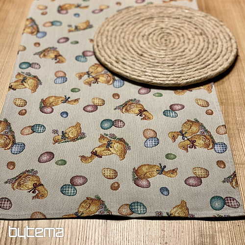 Mantel y pañuelos Gobelino Pascua QUEMADURAS AMARILLAS