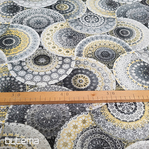 Tela decorativa MANDALA gris
