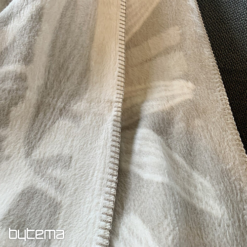 Manta de algodón BAMBOO hojas beige 2218/80
