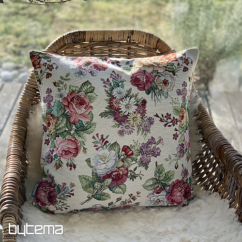 Funda de cojín tapiz FLORES