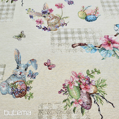 Tela tapiz CONEJITO DE PASCUA BEIGE