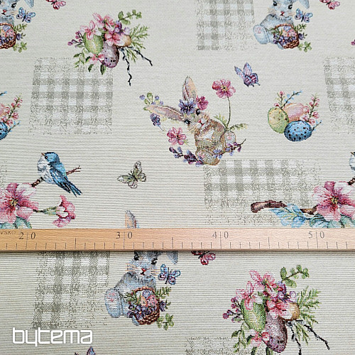 Tela tapiz CONEJITO DE PASCUA BEIGE