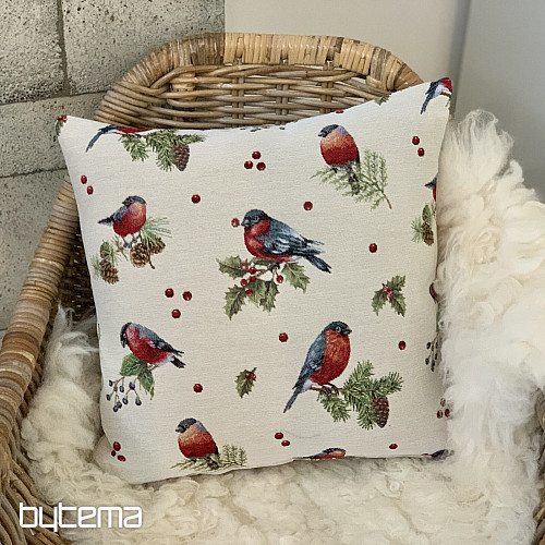 Funda de cojín tapiz PÁJARO DE INVIERNO