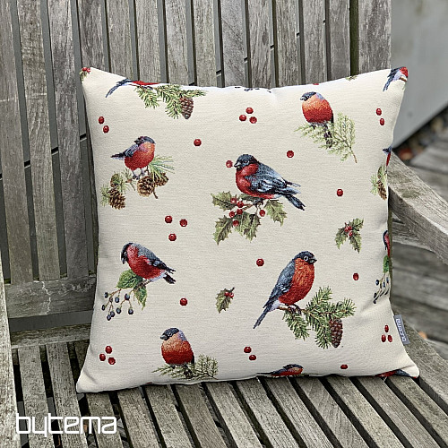 Funda de cojín tapiz PÁJARO DE INVIERNO