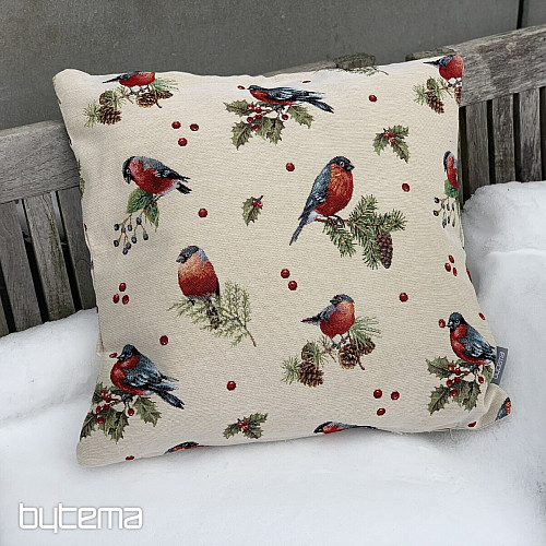 Funda de cojín tapiz PÁJARO DE INVIERNO