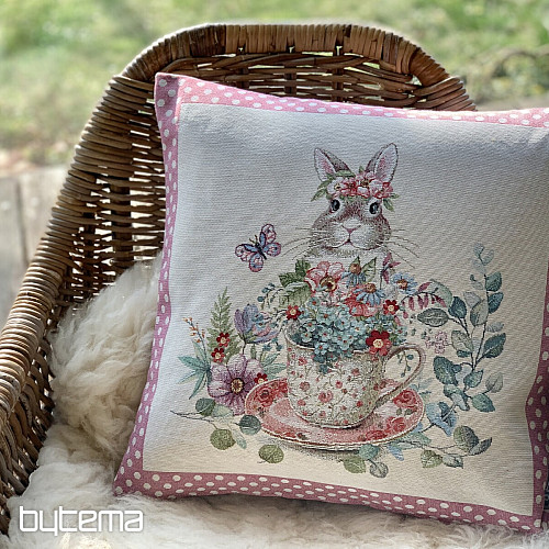 Funda de cojín tapiz BARE IN A MUG rosa