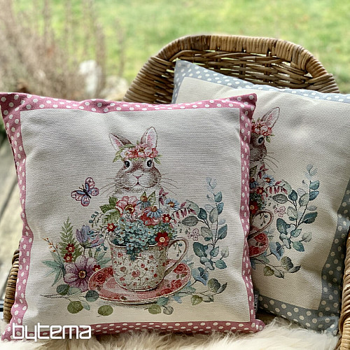 Funda de cojín tapiz BARE IN A MUG rosa