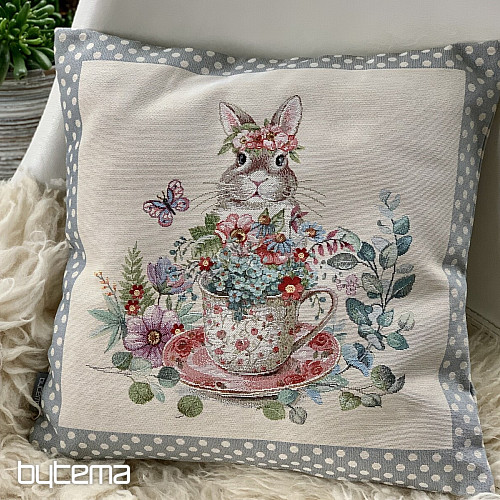 Funda de cojín tapiz BARE IN A MUG gris