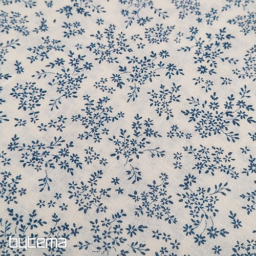 Tela de algodón PANICULATA AZUL PEQUEÑO