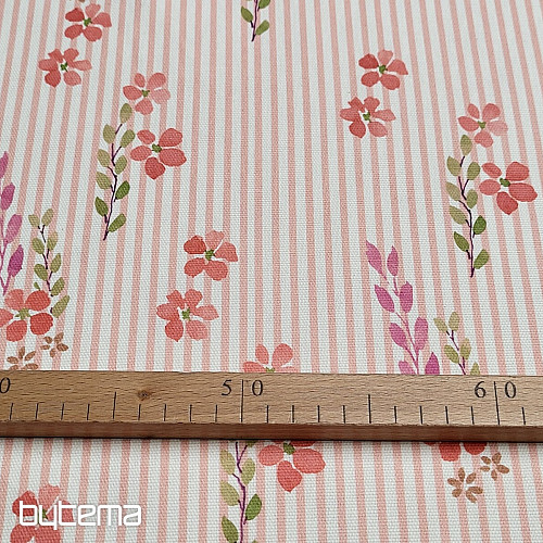 Tela decorativa AVIÑÓN RAYA ROSA
