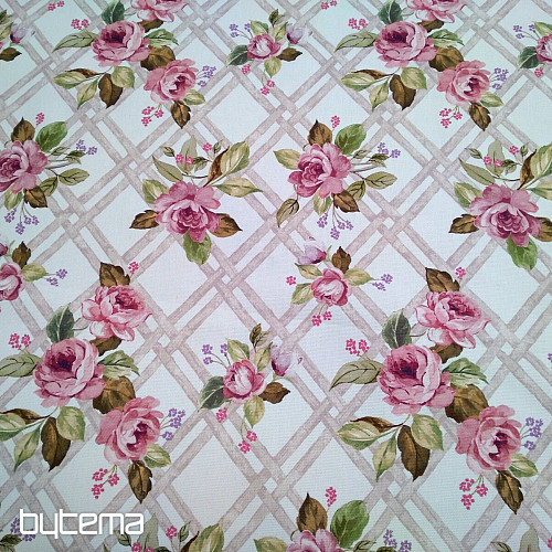 Tela decorativa CASTLE ROSE GRID