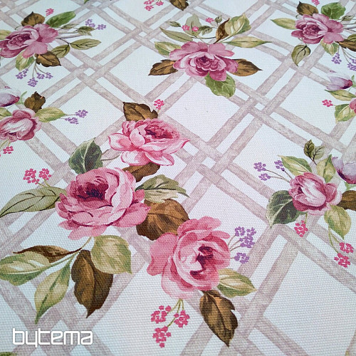 Tela decorativa CASTLE ROSE GRID