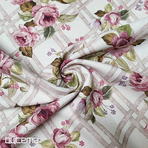 Tela decorativa CASTLE ROSE GRID
