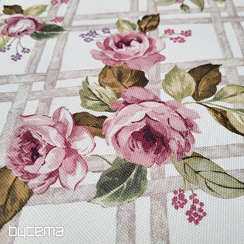 Tela decorativa CASTLE ROSE GRID