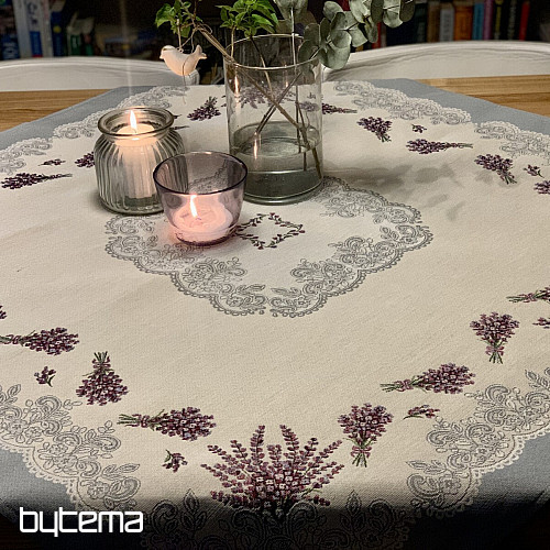 Mantel tapiz y chal ENCAJE LAVANDA