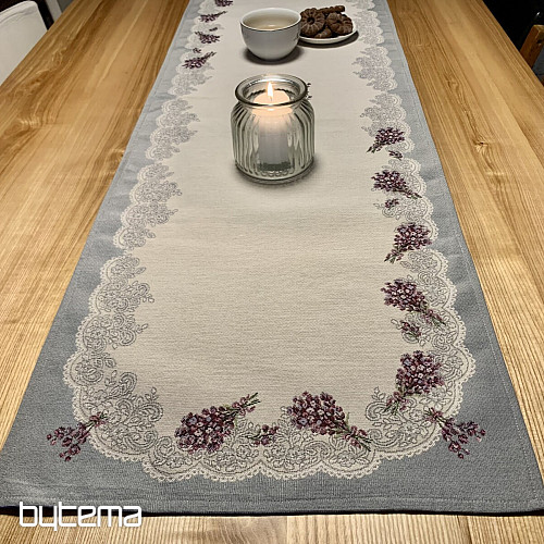 Mantel tapiz y chal ENCAJE LAVANDA