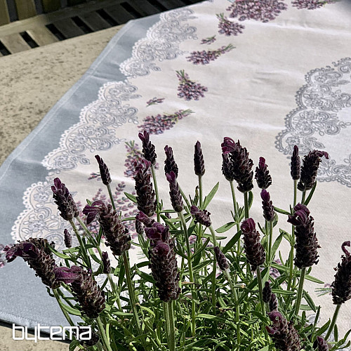 Mantel tapiz y chal ENCAJE LAVANDA