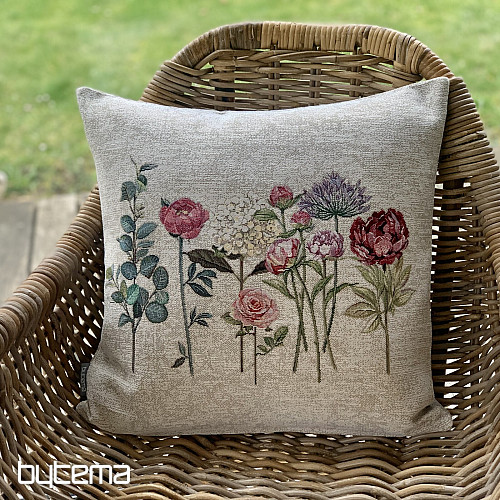 Funda de cojín tapiz FLORES TIEMPO