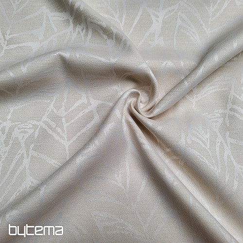 Tela decorativa MALVIA hojas CREMA