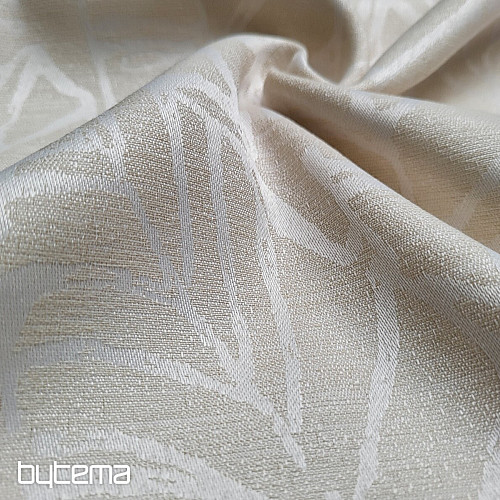 Tela decorativa MALVIA hojas CREMA