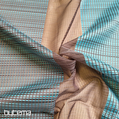 Tela decorativa RAYA MARRÓN TURQUESA