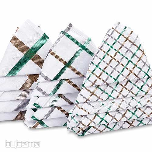 Paños de cocina jacquard MIX CUADROS VERDE