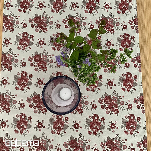 Mantel y Mantón TOSCANA VALERY FLOR BORDO