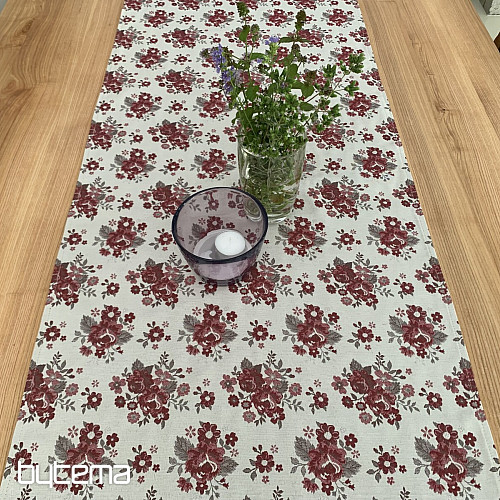 Mantel y Mantón TOSCANA VALERY FLOR BORDO
