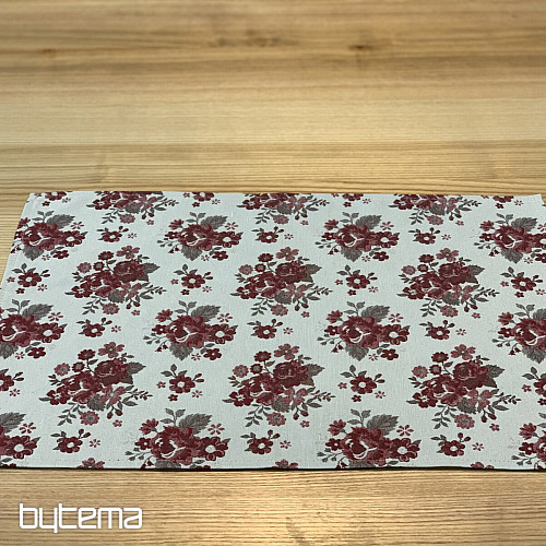 Mantel y Mantón TOSCANA VALERY FLOR BORDO