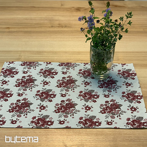 Mantel y Mantón TOSCANA VALERY FLOR BORDO
