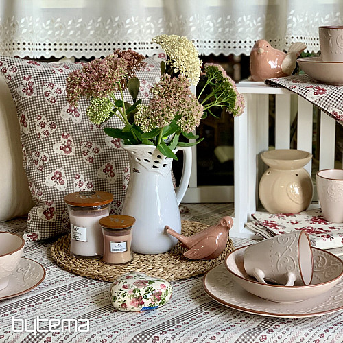 Mantel y Mantón TOSCANA VALERY FLOR BORDO