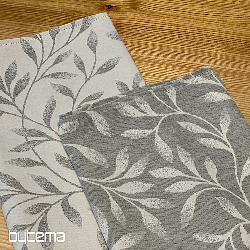 Mantel y pañuelo NIGHT LEAFS gris