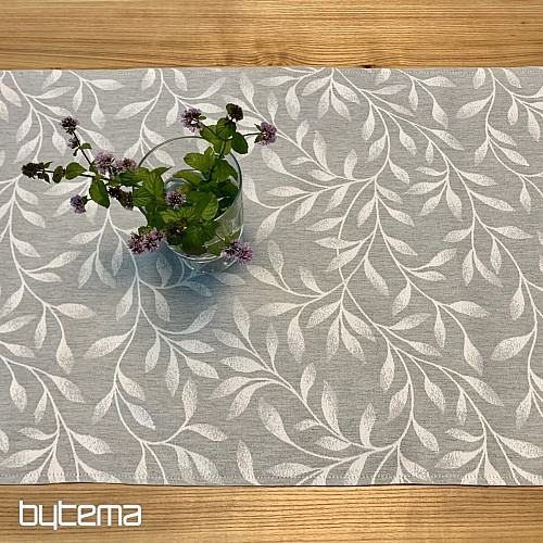 Mantel y pañuelo NIGHT LEAFS gris