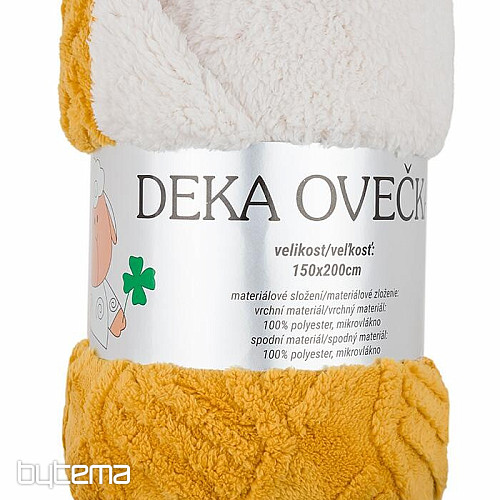 manta Ovečka LÍNEAS OKROVÁ 150 x 200