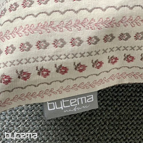 Funda de cojín TOSCANA RIGA STRIPE burdeos