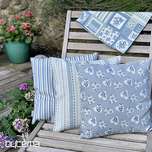 Funda de cojín TOSCANA RIGA STRIPE azul