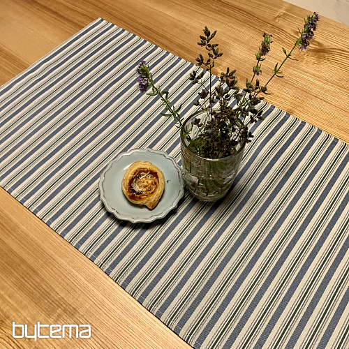 Mantel y pañuelo TOSCANA VALERY MULTI STRIPE azul